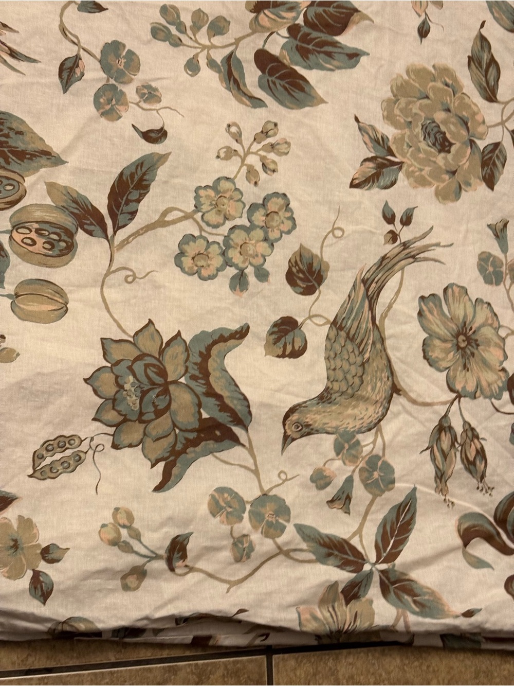 Rejuvenation Masey printed duvet cover king size linen blend